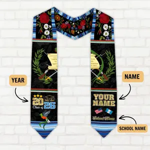 Personalized Guatemalan American Graduation Stoles 2026, Guatemala Graduation Sash