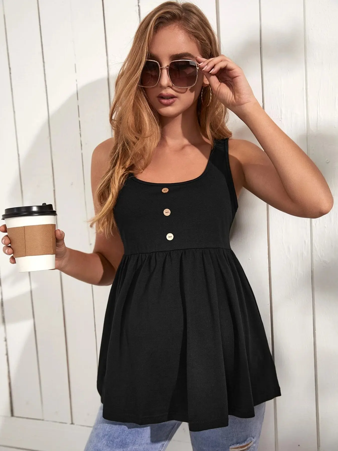 Summer black camisole for pregnant women, casual shirt, maternity clothes, maternity wear, pregnancy clothes, Maternity Clothing, Maternity Apparel