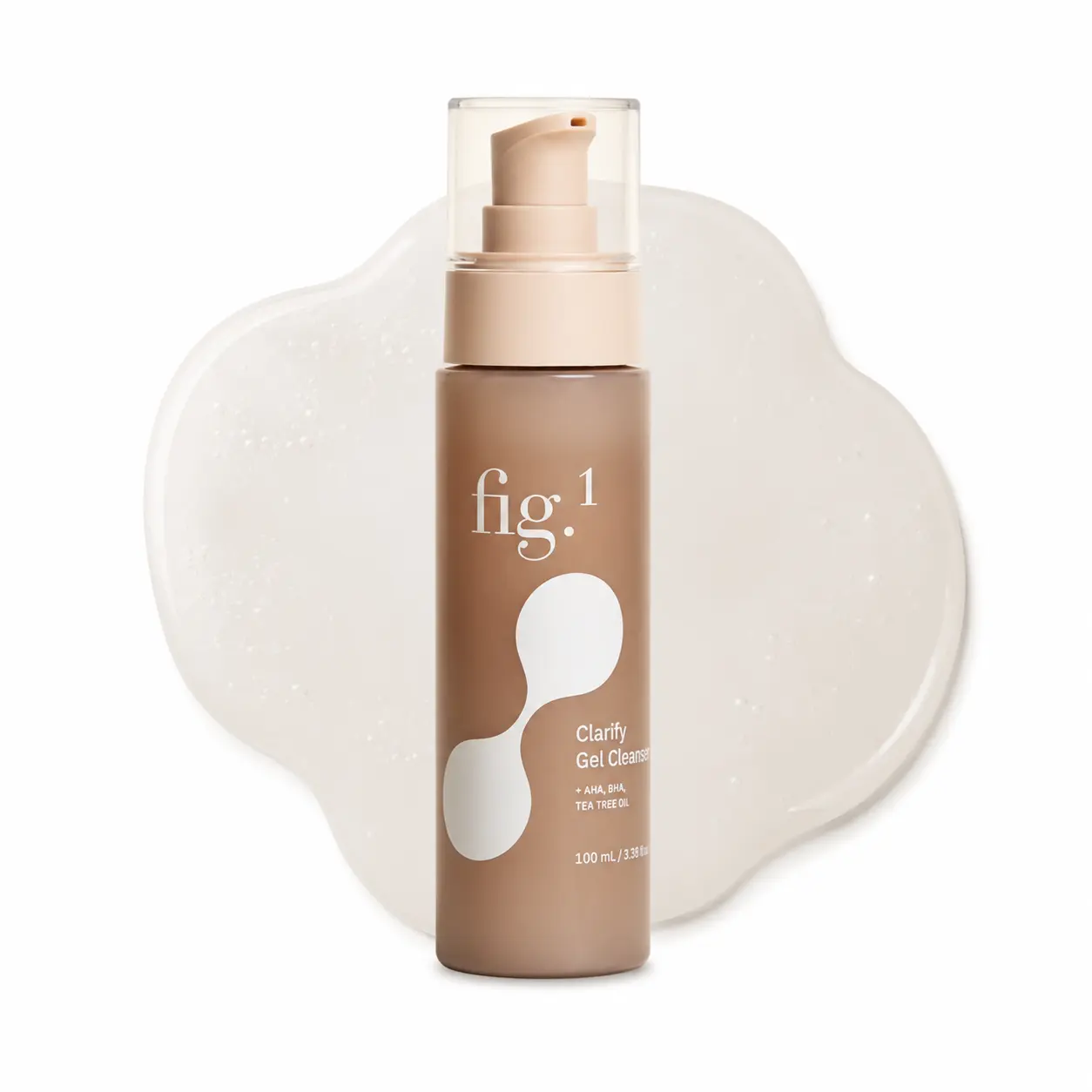 Fig.1 Clarifying Gel Cleanser | AHA BHA Tea Tree Oil Formula for Oily & Sensitive Skin Face wash | Deep Pore Cleansing, Dermatologist-Tested for Acne Prone, Vegan & Refillable Skincare Solution, 100ml