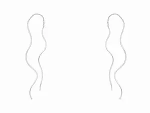 925 Sterling Silver Spiral Threader Earrings (1 Pair)