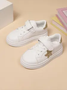 Star Pattern Velcro Design Sneakers, Casual Comfortable Breathable Non-slip Sports Shoes for Daily Wear, Trendy All-match Sneakers for Boys & Girls