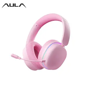 AULA G7Pro three-mode game headset, comfortable and breathable earmuffs, telescopic head bow, ergonomic design, 360 surround sound quality, noise reduction microphone, RGB lighting effect, compatible with PC/ notebook/mobile phone/game machine equipment.