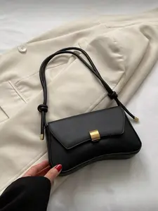 Vintage Lightweight Business Casual Bag, Chocolate Color PU Material, Suitable for Women, Students, Office, Work, Travel, Outdoor, Flap Crossbody Purse, Crossbody Clutch Purse