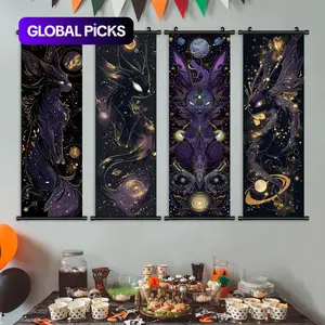 Animal Pattern Wall Art, 4 Counts/set Vintage Pet Pattern Decorative Painting, Exquisite Home Decorative Art, Wall Art Decor for Home Living Room Bedroom #GLOBAL PICKS