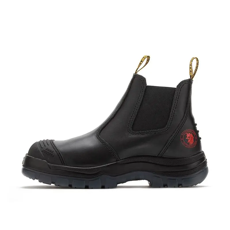 ROCKROOSTER Work Boots, 6 inch Steel Toe, Slip On Safety Leather Chelsea Durable and Comfortable Work Shoes AK227 Foot Protection Outsole Footwear Workboots