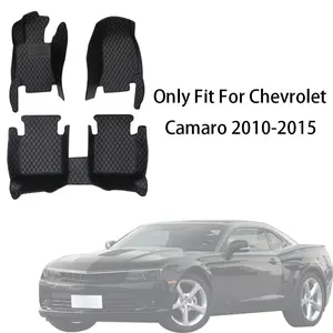 Full Set Nappa PU Leather Car Floor Mat For Chevrolet Camaro‌ 2010-2015 Front And Rear Cushion Slip-Resistant Wear-Resistant Auto Interior Accessories