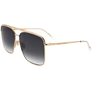 Geometric Gold Metal Frame Sunglasses for Women, 62mm Stylish Eyewear with Grey Gradient Lenses and 100% UV Protection, Stylish Accessories