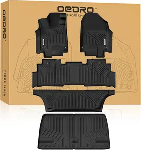 YITAMOTOR Floor Mats Fit for Honda Odyssey 2018-2025, TPE All Weather Mini Passenger Van Floor Liners and Cargo Mat, 1st 2nd & 3rd Rows Car Mats & Trunk Liner
