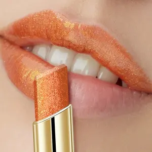 Huasurv Shiny Moisturizing Hydrating Lipstick, Glossy Sparkling Pearl Finish, Metallic Pearl Effect, Long-Lasting Lip Color, Portable Travel Makeup, Party Date Makeup