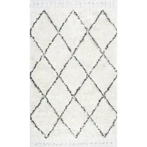Hand Knotted Fez Shag Area Rug