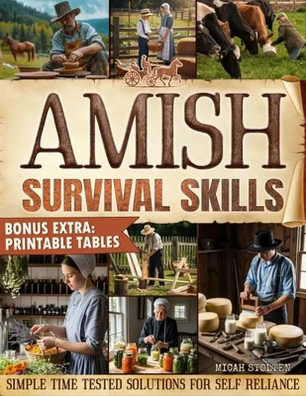 Amish Survival Skills: Practical Off-the-Grid Living Guide - Time-Honored Ways, Food Storage Tips, Build Self-Sufficiency, Preserve Food, Self-Reliance, Feel Ready for the Unexpected - Micah Stolten, Paperback