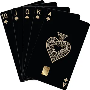 Poker Look Card Stickers, 5-Pack Waterproof Vinyl Removable Scratch-Proof Wraps, Funny Sticker Packs for Bank, ID & EBT Cards, Desk Accessory (Computers & Office Equipment, Office Stationery Supplies)