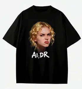 Sassy Angry Girl AI;DR Graphic Tee | 180g 100% Cotton Oversized T-Shirt | Y2K Edgy Streetwear for Gen Z | Aesthetic Casual Top for Women & Men