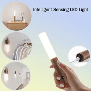Simple and Creative Intelligent Human Body Sensing Night Light Multi-Functional Table Lamp LED Charging Wall Lamp Floor Lighting