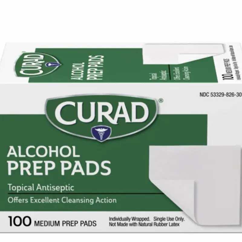 Curad Alcohol Prep Pads Gamma-Sterilized 100pcs Dispensed