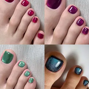 96pcs Short Square Fake Nails, Party Nails, Cat Eye Colors, Reusable, Easy to Wear, Includes Jelly Glue and Nail File, Perfect for Parties and Daily Use