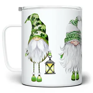 LOFTIPOP Irish Gnomes Coffee Mug, St Patrick's Day Cup, Cute Drinkware, Designed and Printed in the USA by Loftipop