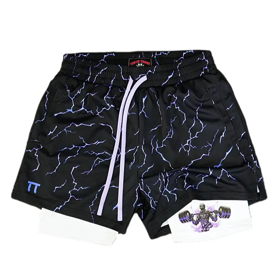 Attack On Titan Performance Shorts 4" Inseam Unisex Mesh Gym Workout Shorts gym shorts