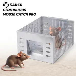 Efficient Automatic Mousetrap with Double-Opening One-Way Door Design Sturdy Net Cage Large Capacity for Indoor & Outdoor Use