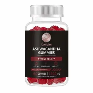 Ashwagandha Gummies 1500MG - Stress Relief Supplement with Ashwagandha Root & Withanolides 60 Gummies Customized Flavors ashwagandha