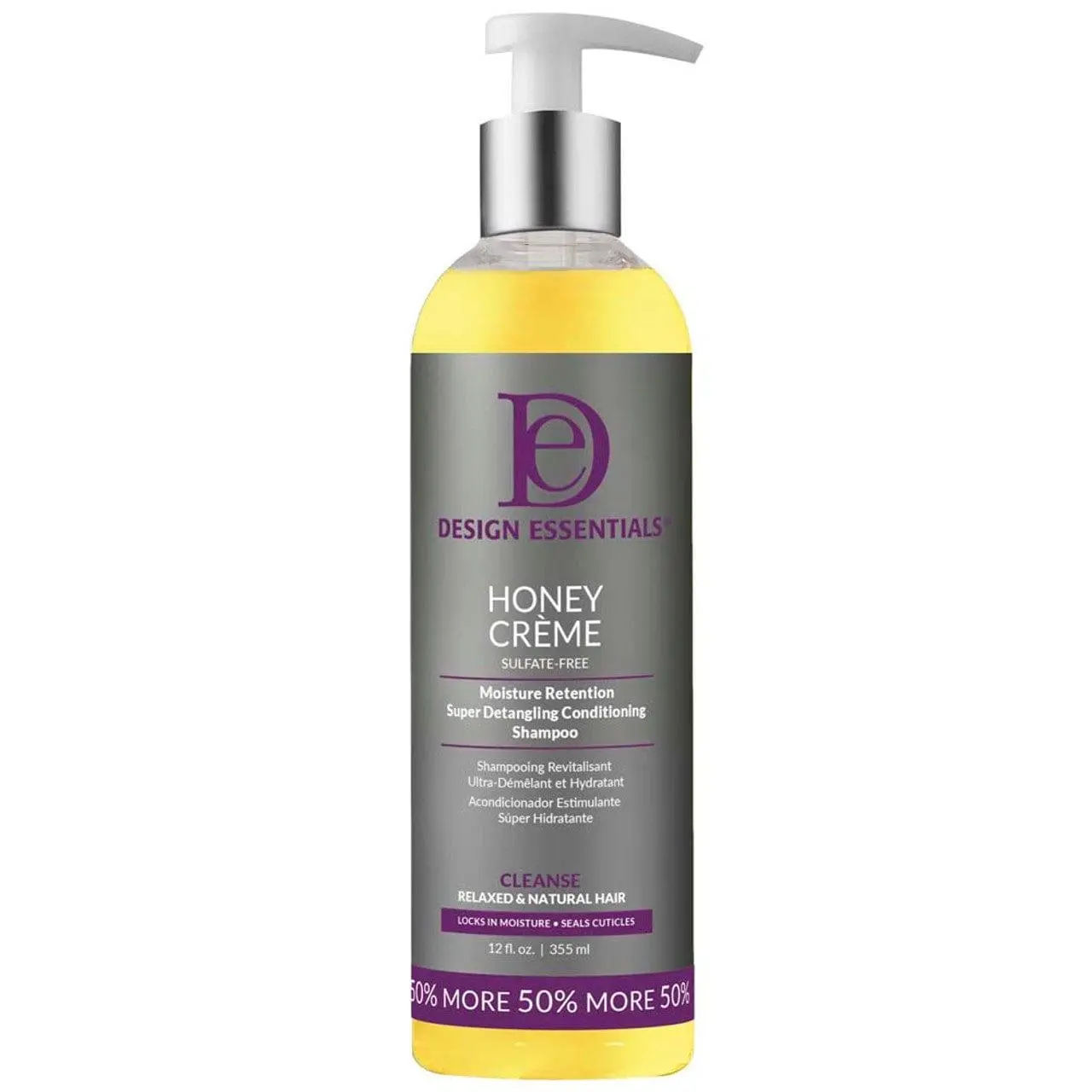 Honey Creme Shampoo - Sulfate-Free Detangling Formula for Daily Hydration, Frizz Control and Silky Smooth Hair, Haircare, Cleanser, Sulfate Free Shampoo, Daily-Use, Moisturizer, Silky Hair Routine, None, Fresh And Clean, Liquid, Gentle, Hair Wash Day