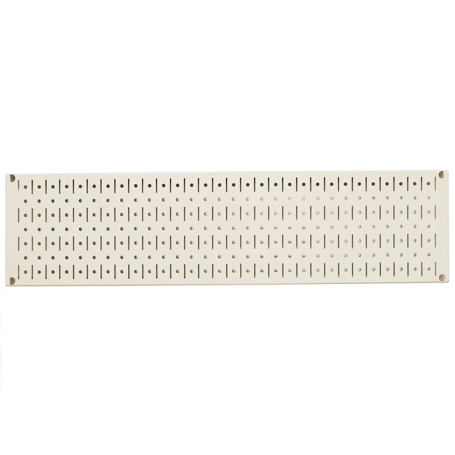 8in x 32in Horizontal Beige Metal Pegboard Tool Board Panel
