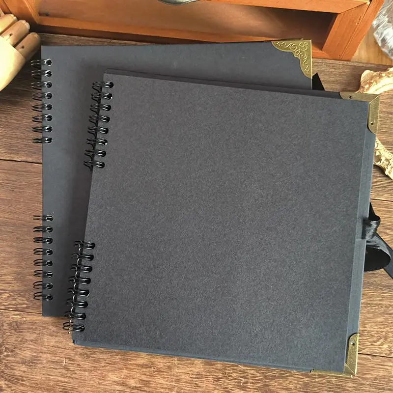 Vintage Spiral Notebook, 30 Sheets/book Creative Photo Storage Notebook, Handmade Photo Album, DIY Scrapbook, Scrapbook Page, Gift for Friends & Family, Scrapbooking, Crafts