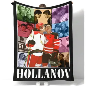 Hollanov Theme Heated Rivalry Characters Print Blanket, Soft Flannel Throw For Home, Office, Camping, Sofa And Bed, Gift For Fans