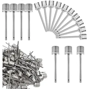XTAUTO Air Pump Needle, 50Pcs Dual-Port Basketball Inflation Needles, Inflate Pump Needle Adaptor for Football Soccer Ball Volleyball Rugby Balls