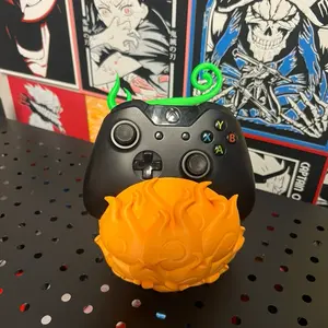 Ace/Sabo Devil Fruit Controller Holder - Orange Protective Case for PS5 & Xbox Controllers with Unique Anime Design