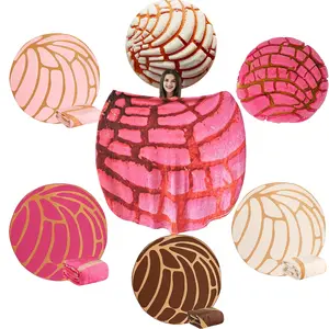 Buryeah Shell Blanket, Realistic Mexican Shell Design, Soft Round Flannel Decorative Throw, Christmas Decoration for Sofa Bed, Fun Gift Idea, Cozy Chic Blanket