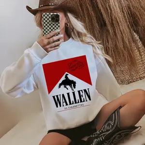 M-Wallen 20 Country Music Pullover Sweater I'm the Problem Graphic Crewneck