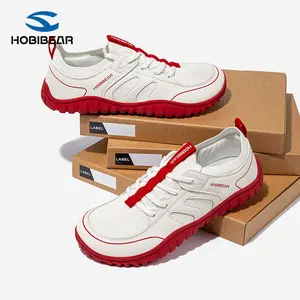 HOBIBEAR Men's Wide-Toe Barefoot Feel Walking Shoes - Zero Drop Breathable Spring/Autumn Sports Shoes, Lightweight Large Size Casual Sneakers