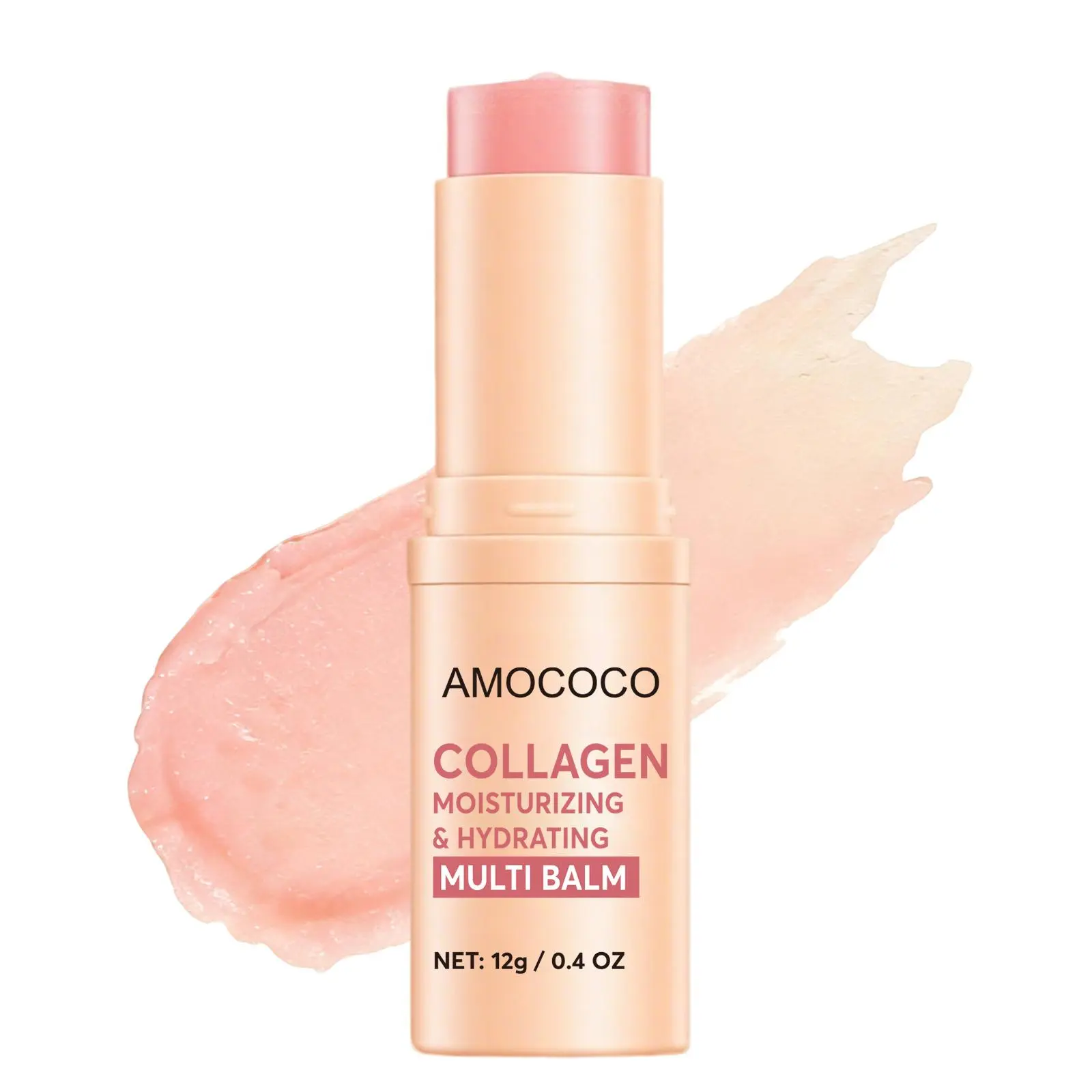 Collagen Moisturizing Multi-Effect Stick: A two-in-one lip and cheek color stick that makes your skin hydrated and plump — portable 12g stick, long-lasting hydration, moisturizes the face