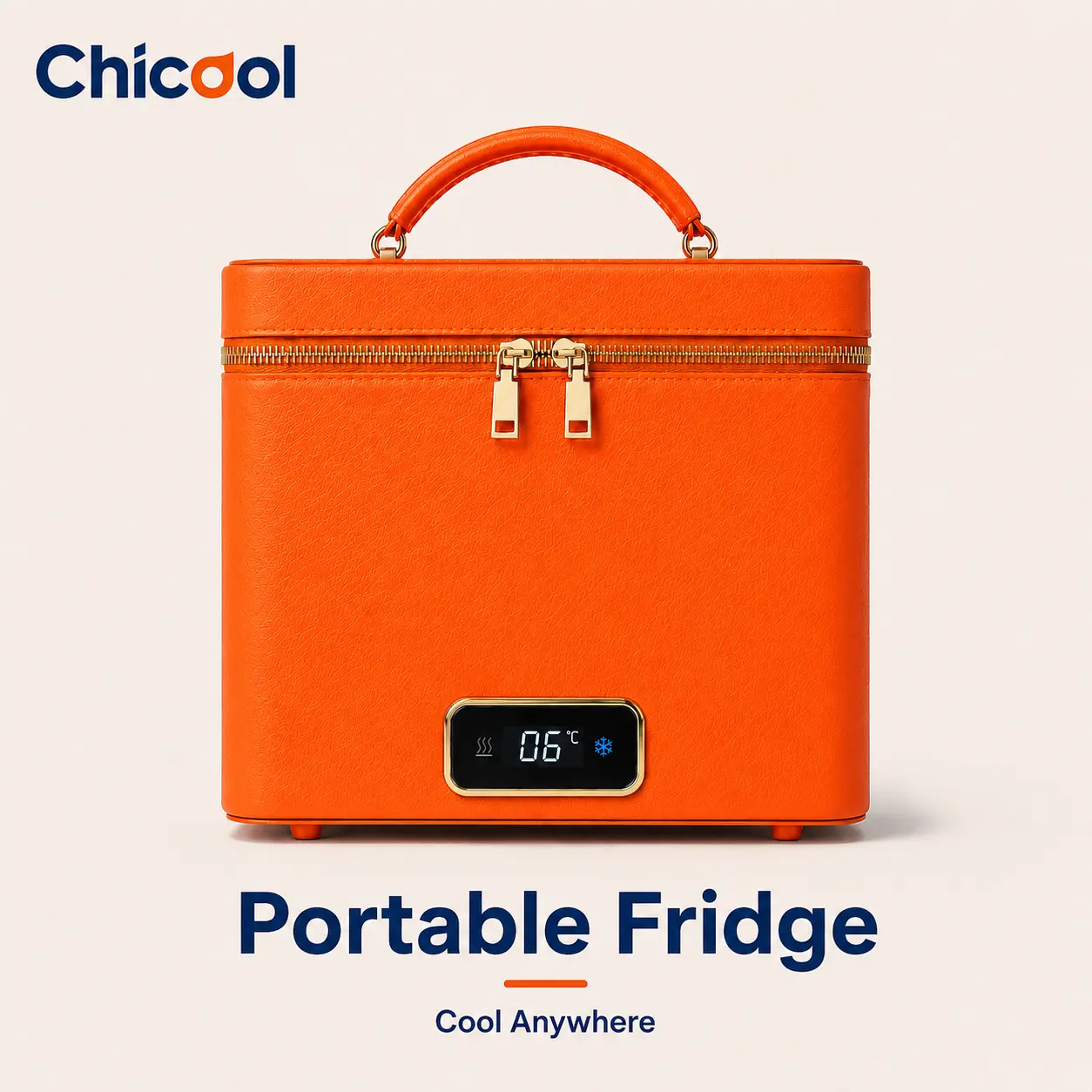 CHICOOL 5L Mini Fridge - Quiet Operation <40dB Semiconductor Cooler & Warmer, Dual Temp Control, AC/DC/USB Plug, Compact & Portable Dorm Refrigerator for Skincare, Home & Travel