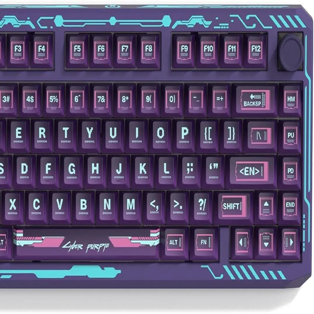Womier 135-Keys PBT Keycap Set - Dye-Sublimation Cherry Profile, Anime Theme, Ergonomic Design, Doubleshot Durability, Compatible with 60/65/75/80/100% US Layout Cherry MX Switches Mechanical Keyboards, Era75 Series Compatible