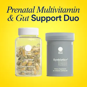 Ritual Prenatal Multivitamin and Gut Duo Supplements with Prenatal Vitamins and Synbiotic+: 3-in-1 Probiotic, Prebiotic, Postbiotic, Supports Pregnancy, and Gut Health, 30 Day Supply