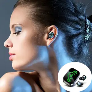 Wireless Earphone, 1 Count In-Ear Design Earphone with Mirror Digital Display, High Fidelity Sound Quality Earbuds, Emergency Charging Function Headset