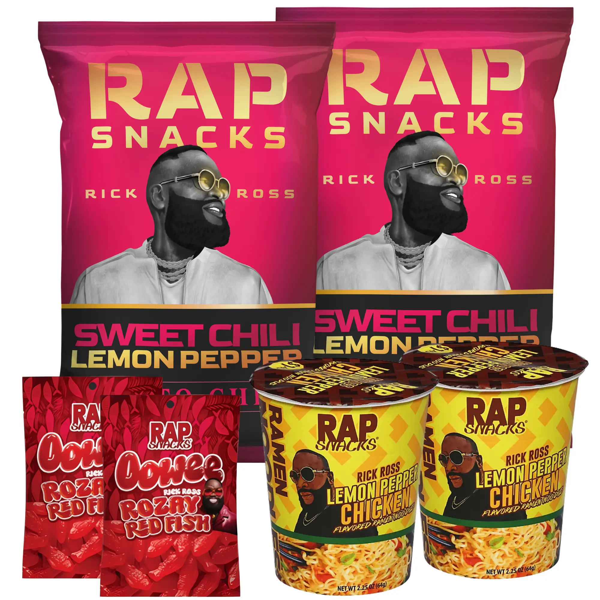 Rick Ross Rap Snacks Bundle | Chips, Ramen & Gummies Variety Pack Rick Ross Rap Snacks Bundle | Chips, Ramen & Gummies Variety Pack