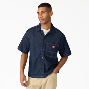 Dickies Denim Short Sleeve Button-Up Shirt