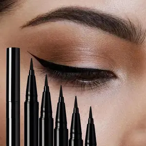 5pcs Deep Three-Dimensional Eyeliner Pen, Smoothly Outlines the Eye Area, Enlarges the Eyes, Fine and Non-Clumpy, Silky Coloration with Anti-Smudge, Perfects Delicate Eye Makeup, Christmas Halloween Thanksgiving Holiday Gift