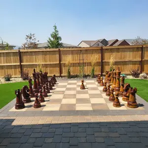 MegaChess 24 Inch Hand Carved Teak Giant Chess Set