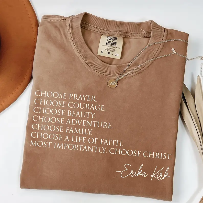 Comfort Colors Choose prayer, Justice for Charlie Kirk, Freedom Shirt, Charlie quotes, Just because you are offended, Erika Kirk Saying Shirt