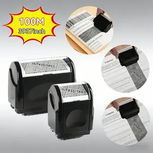 Privacy Protection Security Roller Stamp - 2026 Petit Bits Address & Billing Info Privacy Block, 100m Long-Lasting Roll, Home/Office Mailing Essential, Festive Christmas & New Year Gift
