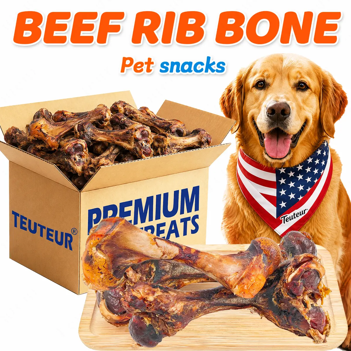 Beef Femur Bone Dog Chew Treat with Meaty Flavor, Long Lasting Chewing Bone for Large Medium Small Dogs, Puppy and Adult Dog Snack, Tough Beef Bone for Daily Chewing, Training Rewards, Indoor Outdoor Pet Enrichment, Everyday Treat and Chew Time.