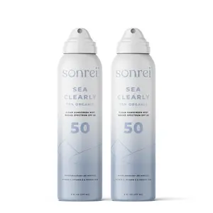 Sea Clearly Organic SPF 50 Clear Sunscreen Mist 2-Pack Bundle
