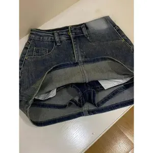 Retro Do the Old Cowboy Short Skirt Women's Small Summer High Waist plus Size Loose Versatile Anti-Exposure Skirt Womenswear Bottom conservative goth outfit latina mini micro skirt brenay small skirts