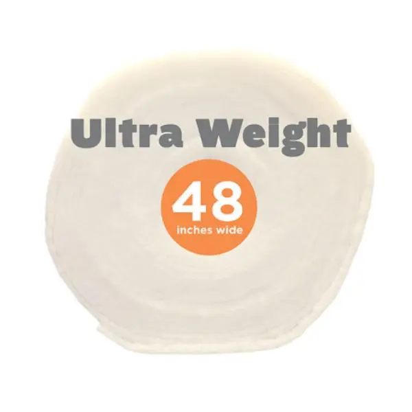 Poly-Fil RSU-48-18YR-1 Ultra Weight Bonded Quilting Batting Roll - 100% Polyester, White, 48 in x 18 yd, for DIY Needlework & Toys Hobbies Projects