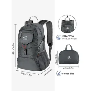 WATERFLY Small Lightweight Packable Backpack: 20L Ultra Light Foldable Travel Hiking Camping Daypack Day Pack for Man Woman Waterfly