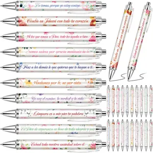 Christmas Gift 20Pcs Spanish Motivational Quote Pens Inspirational Pens for Spanish Christian Pens with Bible Verse Pretty Writing Pens Church Study Supplies Springtok Religious Gifts for Spanish  Christian Girls